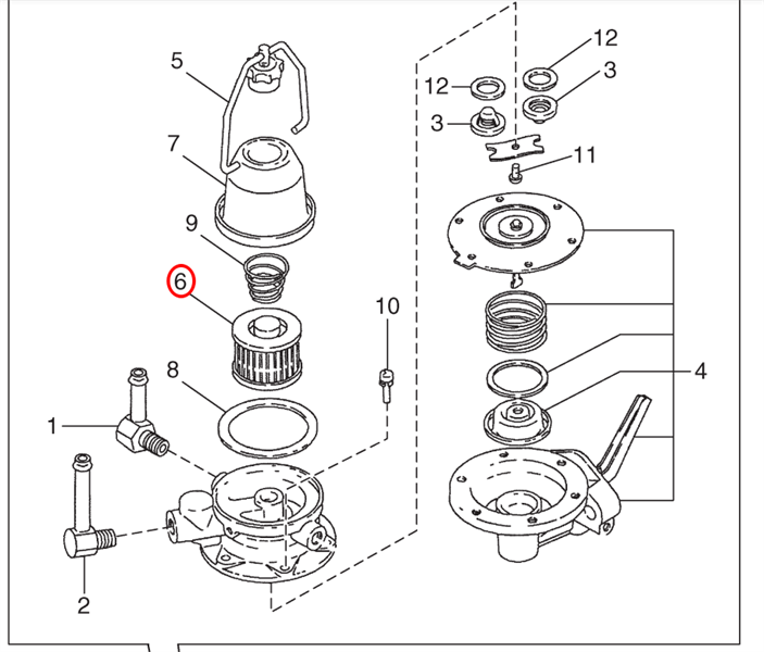 LỌC XĂNG K21/K25/H20-II - CÁI
